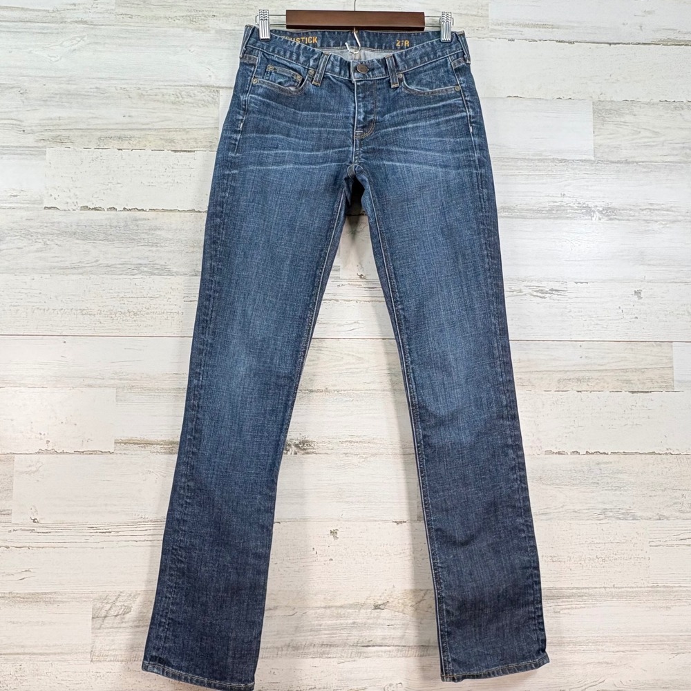 J.Crew Matchstick Jeans Womens 30 Dark Wash Straight Leg Denim Made in USA
